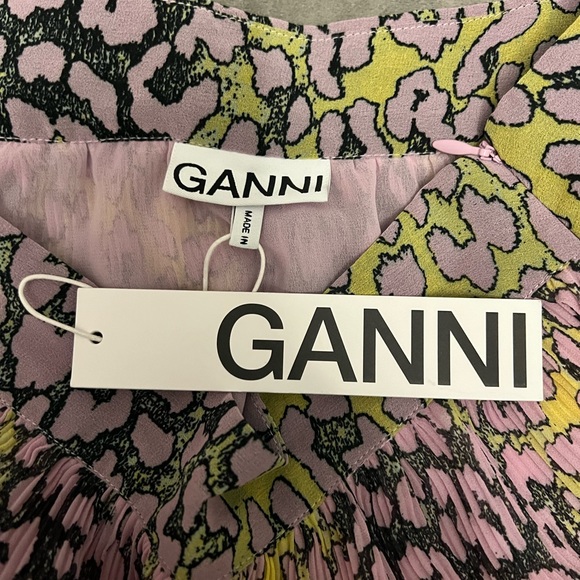 NWT GANNI Pleated Skirt size 40 - Picture 2 of 6